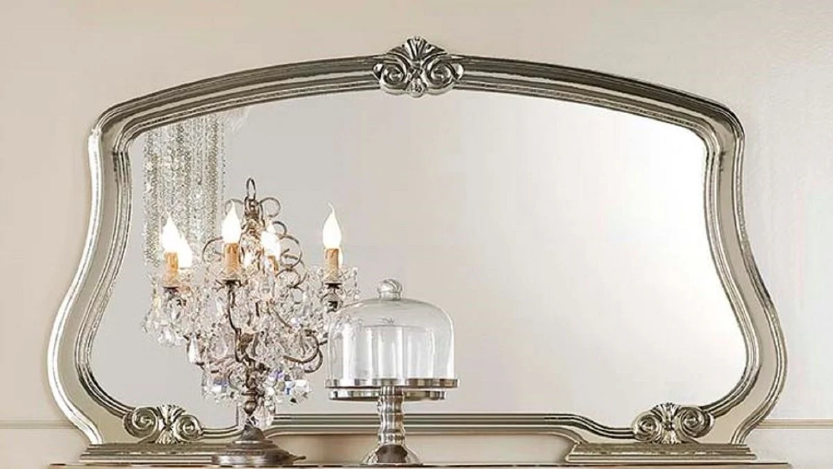 Luxury Baroque Mirror Silver - Italian Baroque Style Wall Mirror - Luxury Furniture in Baroque Style - Baroque Furniture - Made in Italy - Luxury Quality