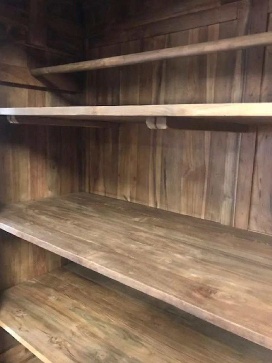 Country house style teak bedroom cupboard brown 188 cm