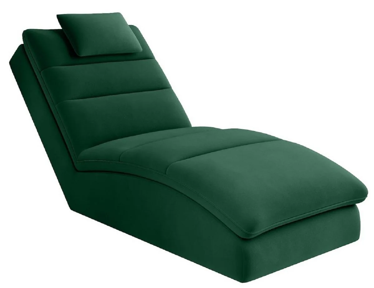 Luxury chaise longue with pillows green 85 x 170 x H. 92 cm - living room lounger - lounger - lounger - living room furniture - luxury furniture