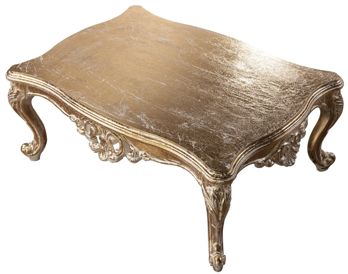 Luxury Baroque Coffee Table Antique Gold - Rectangular Baroque Style Living Room Table - Baroque Style Living Room Furniture - Baroque Furniture - Luxury Furniture in Baroque Style - Noble & Magnificent