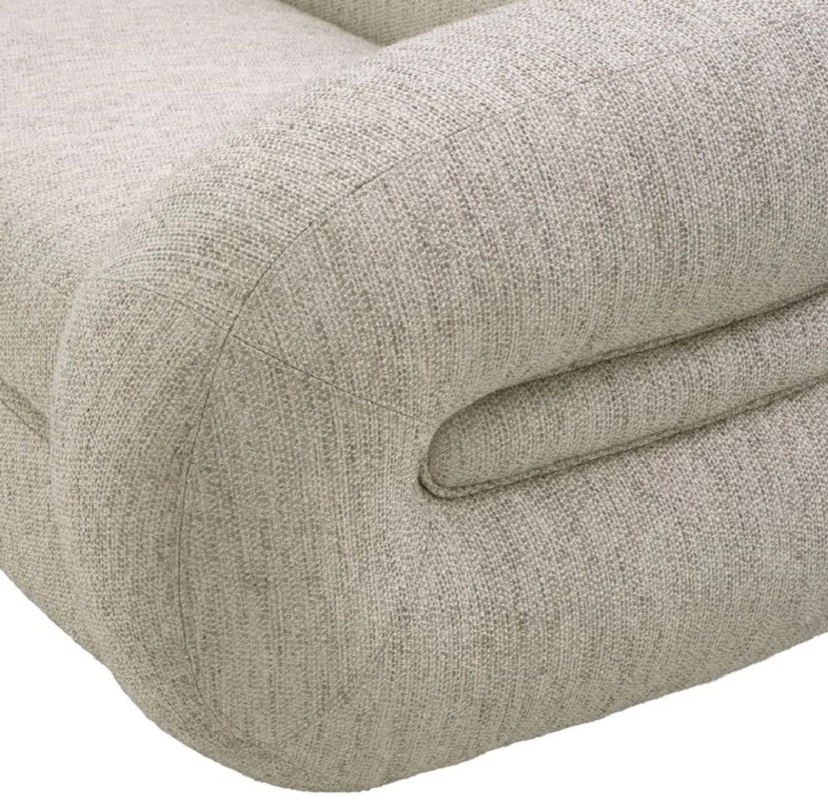 Luxury sofa light gray / brass 230 cm - Luxury living room & hotel furniture