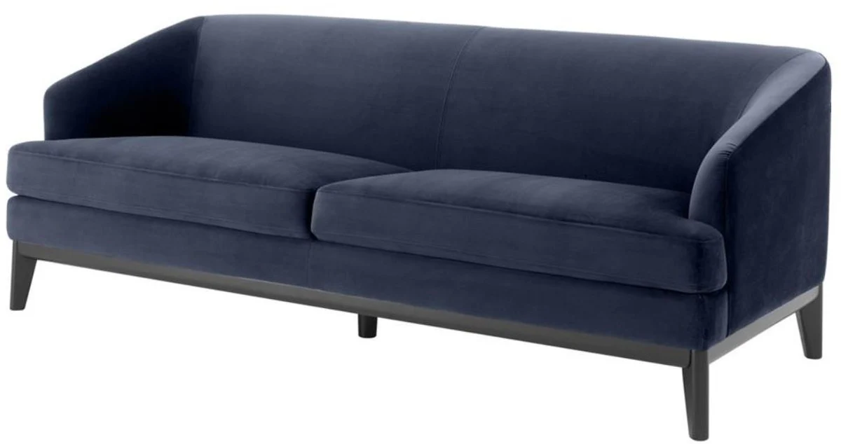 Luxury living room sofa midnight blue / black 195 x 90 x H. 75 cm - Luxury Furniture