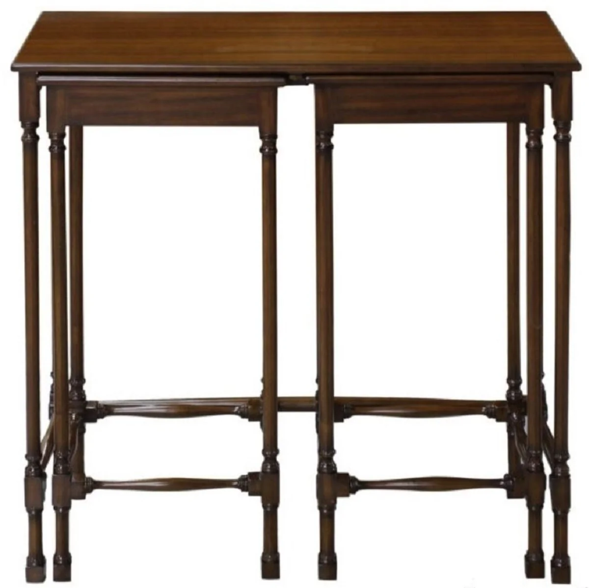 Luxury mahogany side table set dark brown 67 x 28 x H. 70 cm - Luxury Furniture