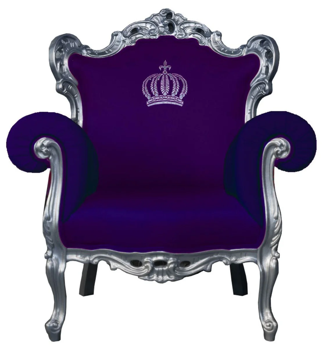 Pompöös by Luxury Baroque Armchair Purple / Silver - Pompöös Baroque armchair designed by Harald Glööckler