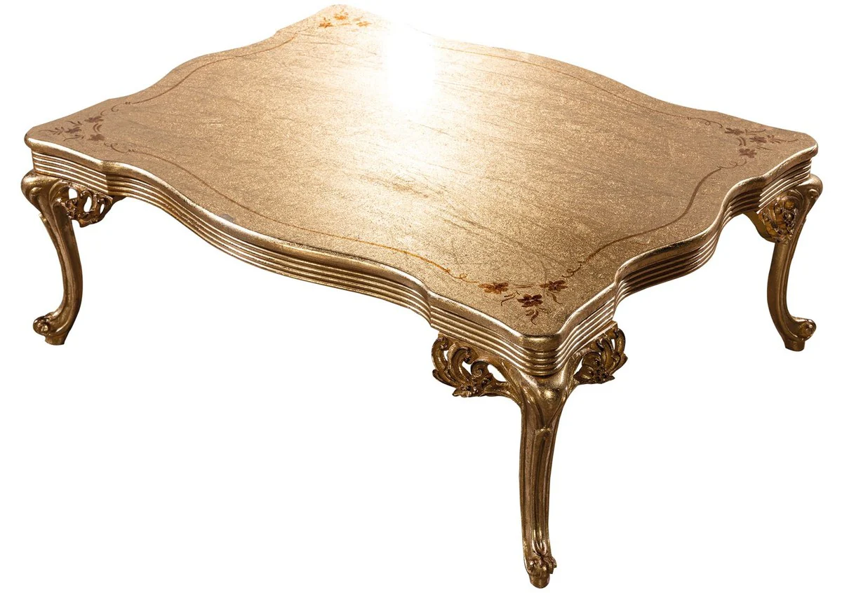 Luxury Baroque Coffee Table Antique Gold - Rectangular Baroque Style Living Room Table - Baroque Style Living Room Furniture - Handmade Baroque Furniture - Luxury Furniture in Baroque Style - Noble & Magnificent