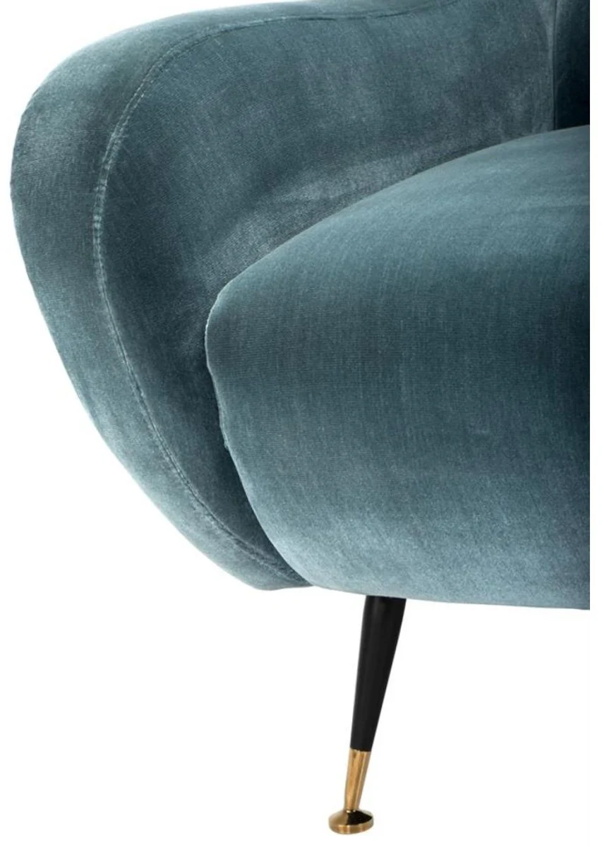 Luxus Hotel Salon Sessel Türkis 80 x 90 x H. 88 cm - Wohnzimmer Möbel