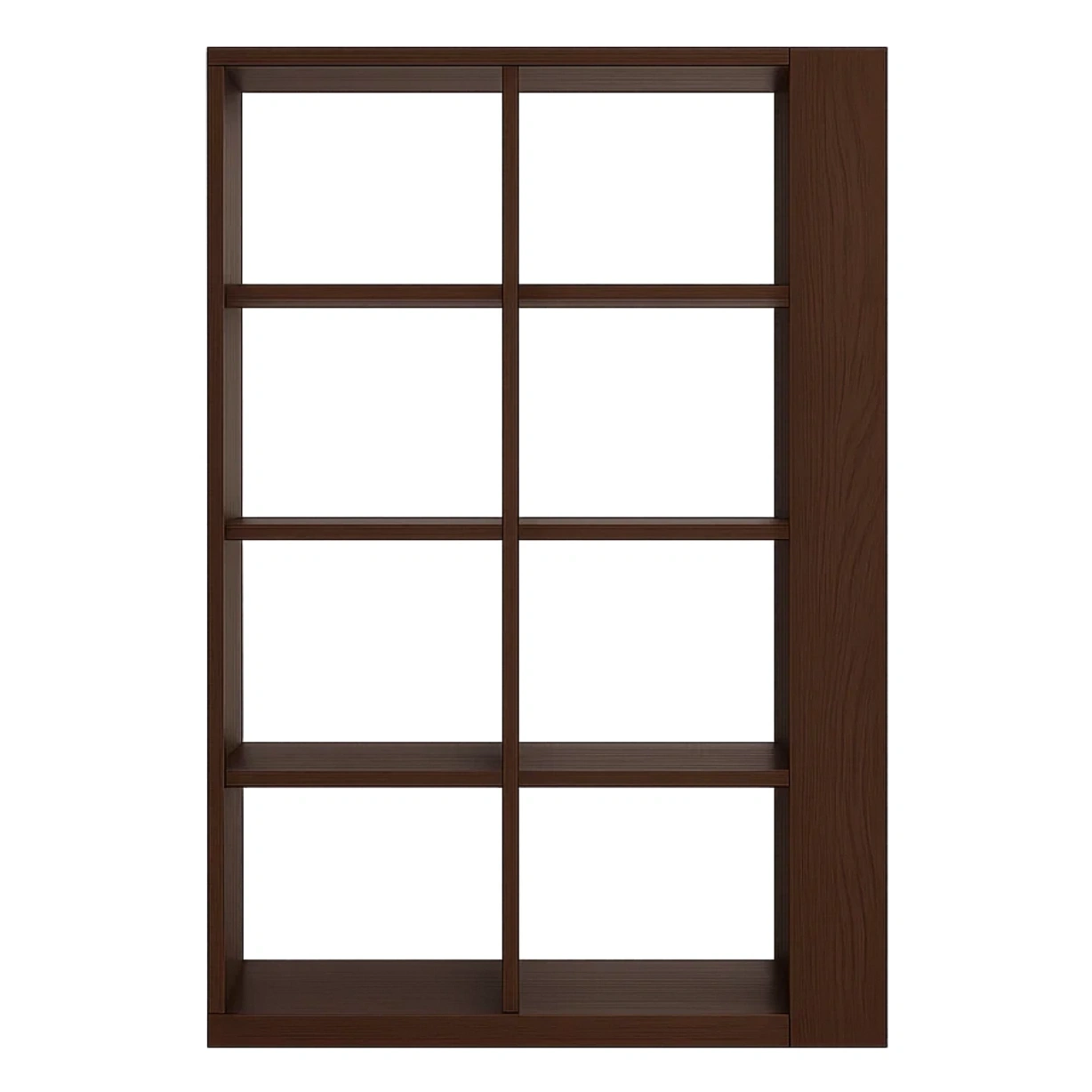 Offenes Bücherregal, 8 Fächer, Spanplatte, dunkelbraun, Montage erforderlich, für den Innenbereich, 80 x 30 x 150 cm - J25ECUjrFXru