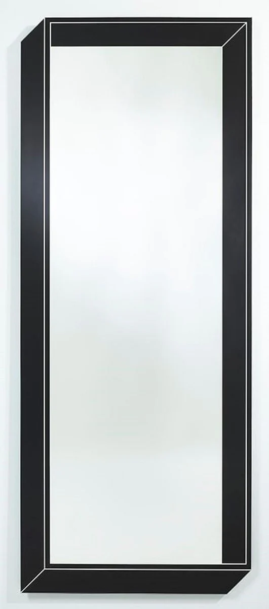 Luxury wall mirror black 67 x 2.5 x H. 167 cm - rectangular mirror with 3D look mirror frame - luxury collection