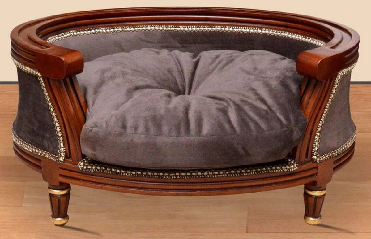 Baroque dog bed royal brown / brown / gold - baroque dog furniture - baroque animal furniture - furniture in the baroque style