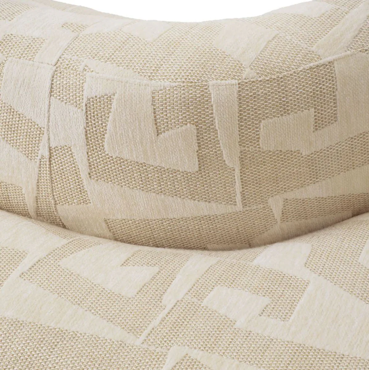 Luxus Sofa Sandfarben / Schwarz 223 cm - Wohnzimmer & Hotel Interior