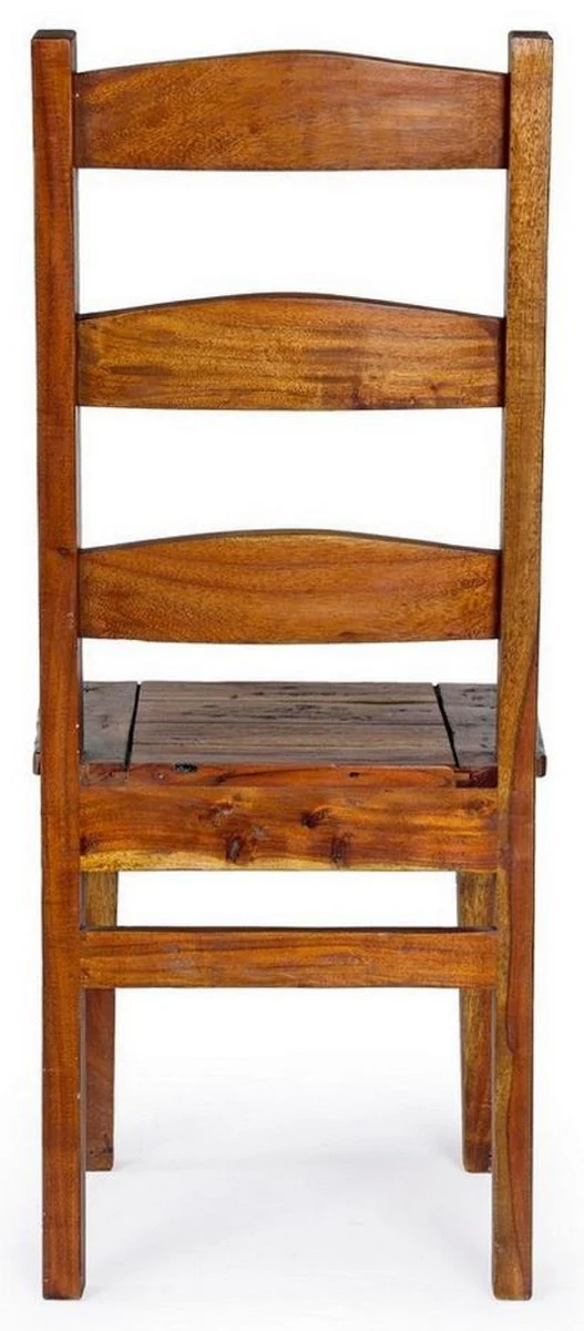 Country house style dining room chairs set of 6 brown / natural colors 45 x 45 x H. 105 cm - Rustic dining room chairs in country house style - Rustic dining room furniture - Country house style dining room furniture