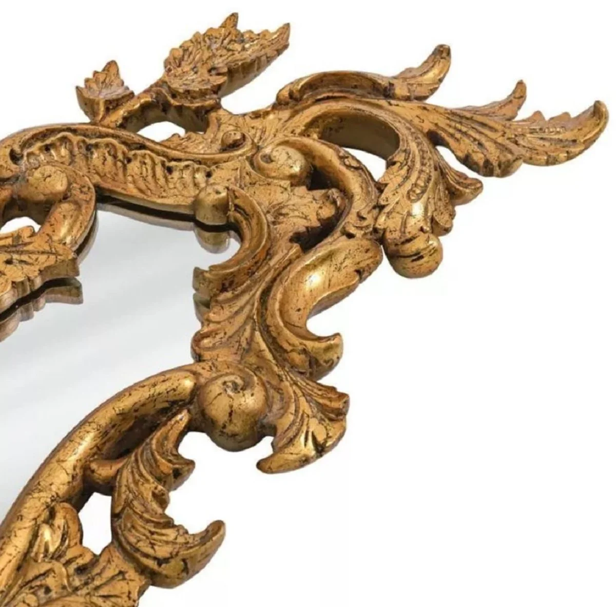 Luxury Baroque Mirror Antique Gold - Handcrafted Solid Wood Wall Mirror in Baroque Style - Luxury Furniture in Baroque Style - Baroque Furniture - Noble & Magnificent