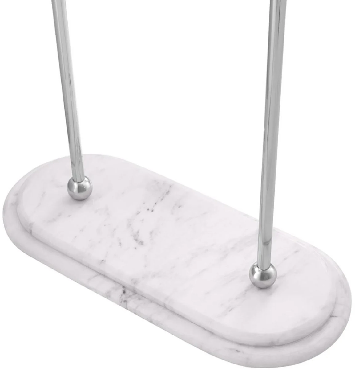 Luxury towel rail silver / white 50 x 22 x H. 159 cm - Luxury bathroom accessories