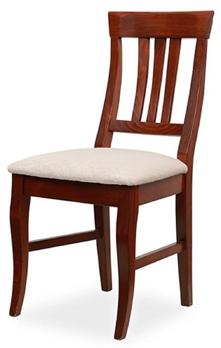 Biedermeier dining room chair light gray / dark brown 43 x 52 x H. 96 cm - Solid wood kitchen chair - Solid wood dining room furniture - Biedermeier dining room furniture