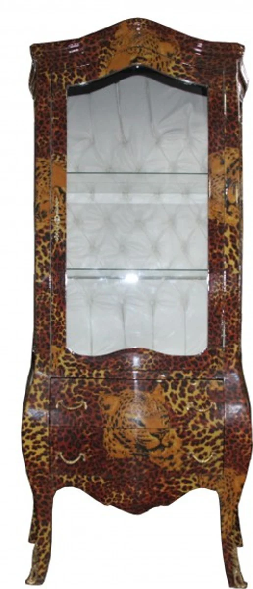 Baroque display cabinet Leopard - display cabinet - living room cabinet