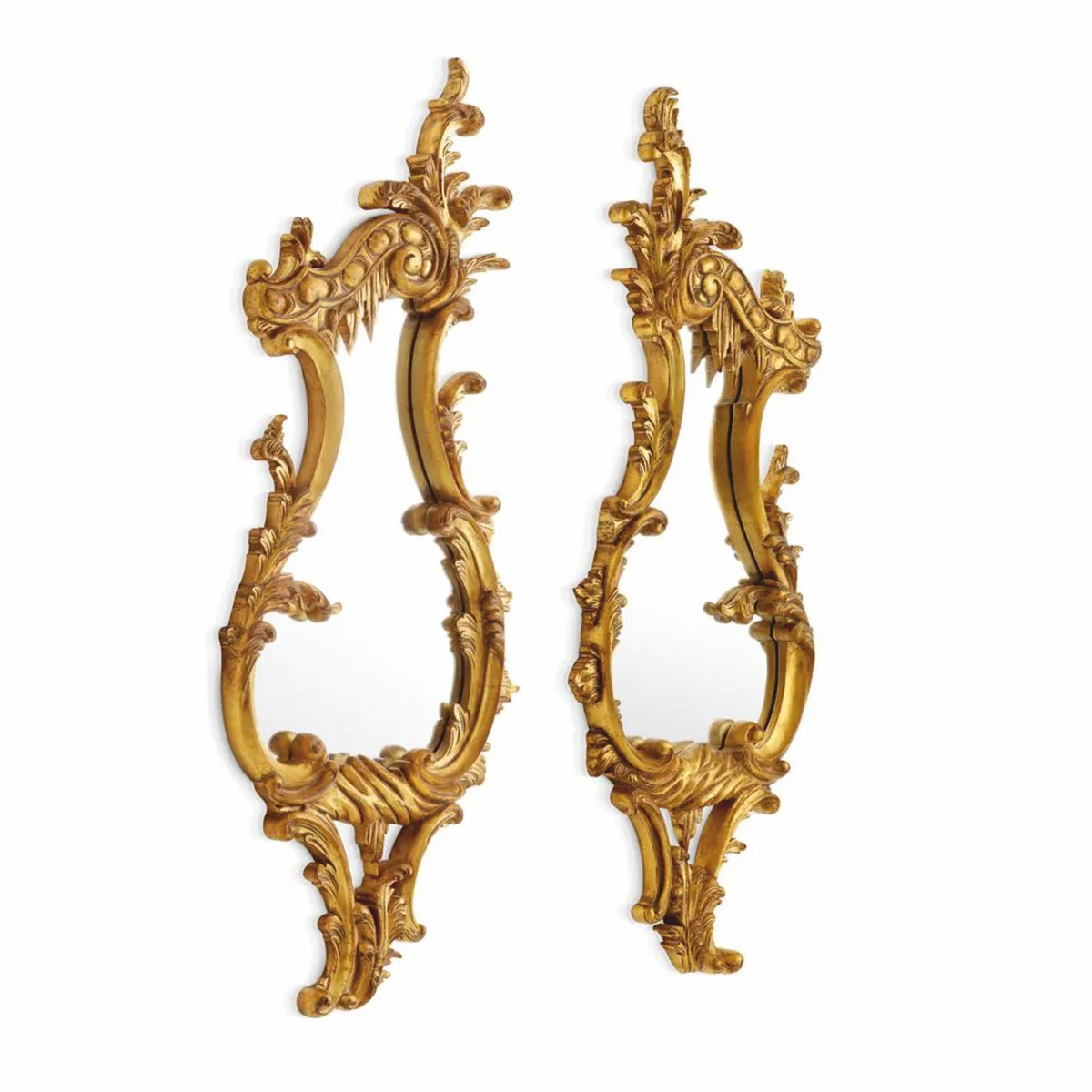 Luxury baroque mirror set antique gold H. 80 cm - baroque style furniture