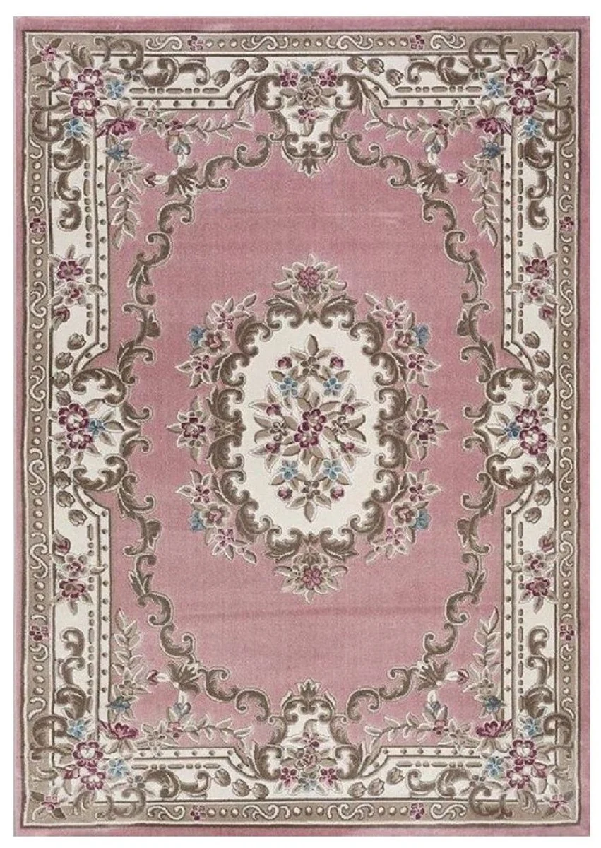 Luxury Baroque Living Room Rug Pink - Various Sizes