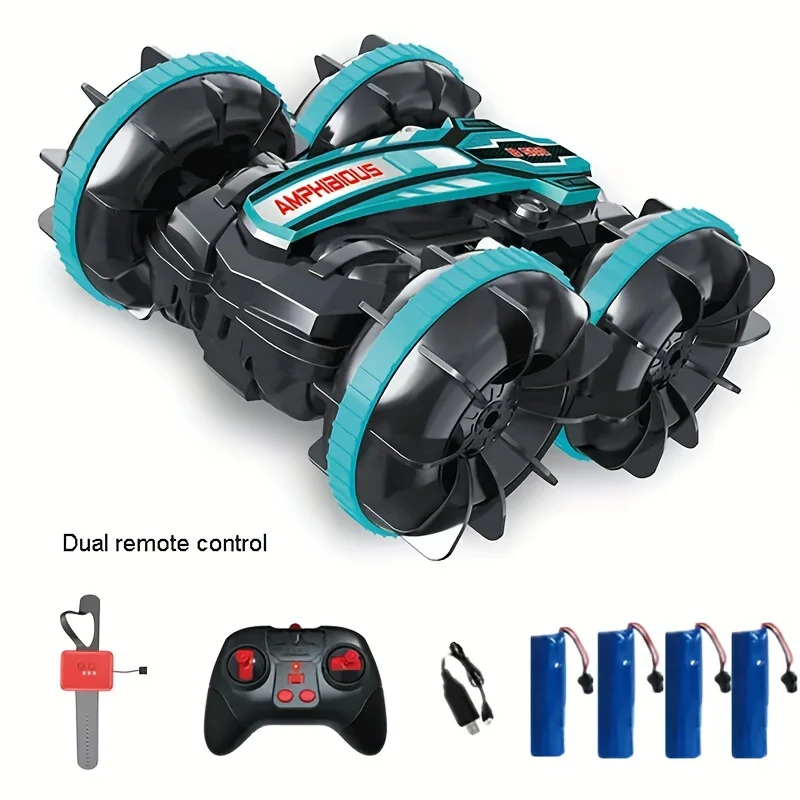 2,4 G Amphibien-Stunt-RC-Fahrzeug: Doppelseitig rollendes elektrisches Spielzeugauto – perfektes Geburtstags- und Weihnachtsgeschenk für Kinder!