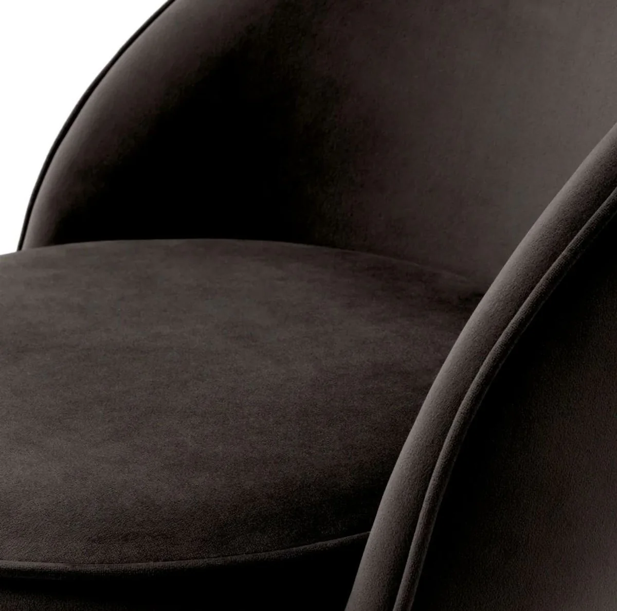 Luxury velvet bar chair dark gray / brass H. 103 cm - Hotel & Bar Furniture