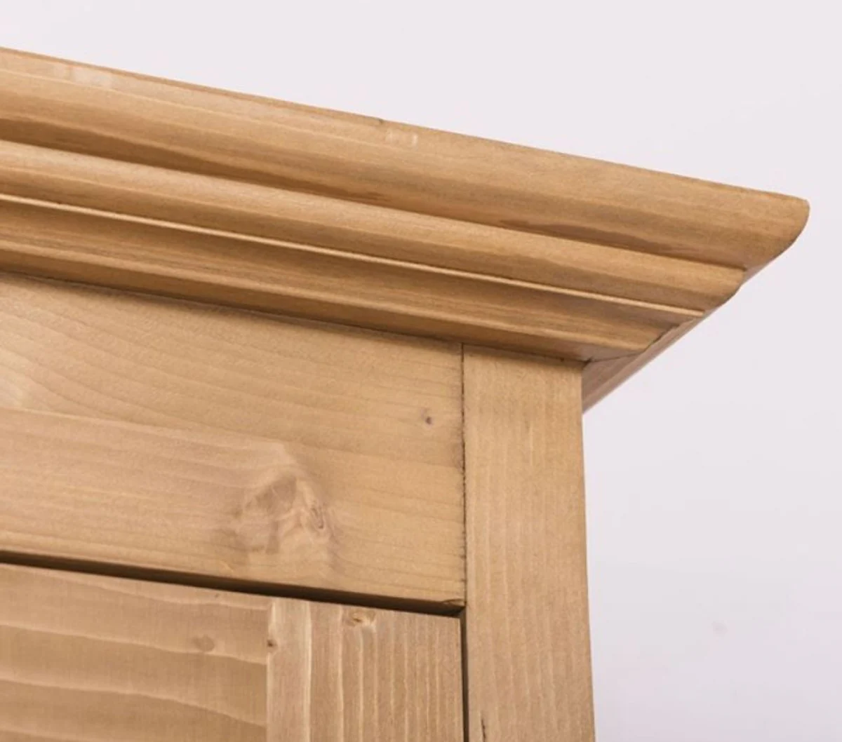 Country house style kitchen cabinet natural colors / light blue 180 x 50 x H. 197 cm - solid wood dining room cabinet - dining room furniture in country house style