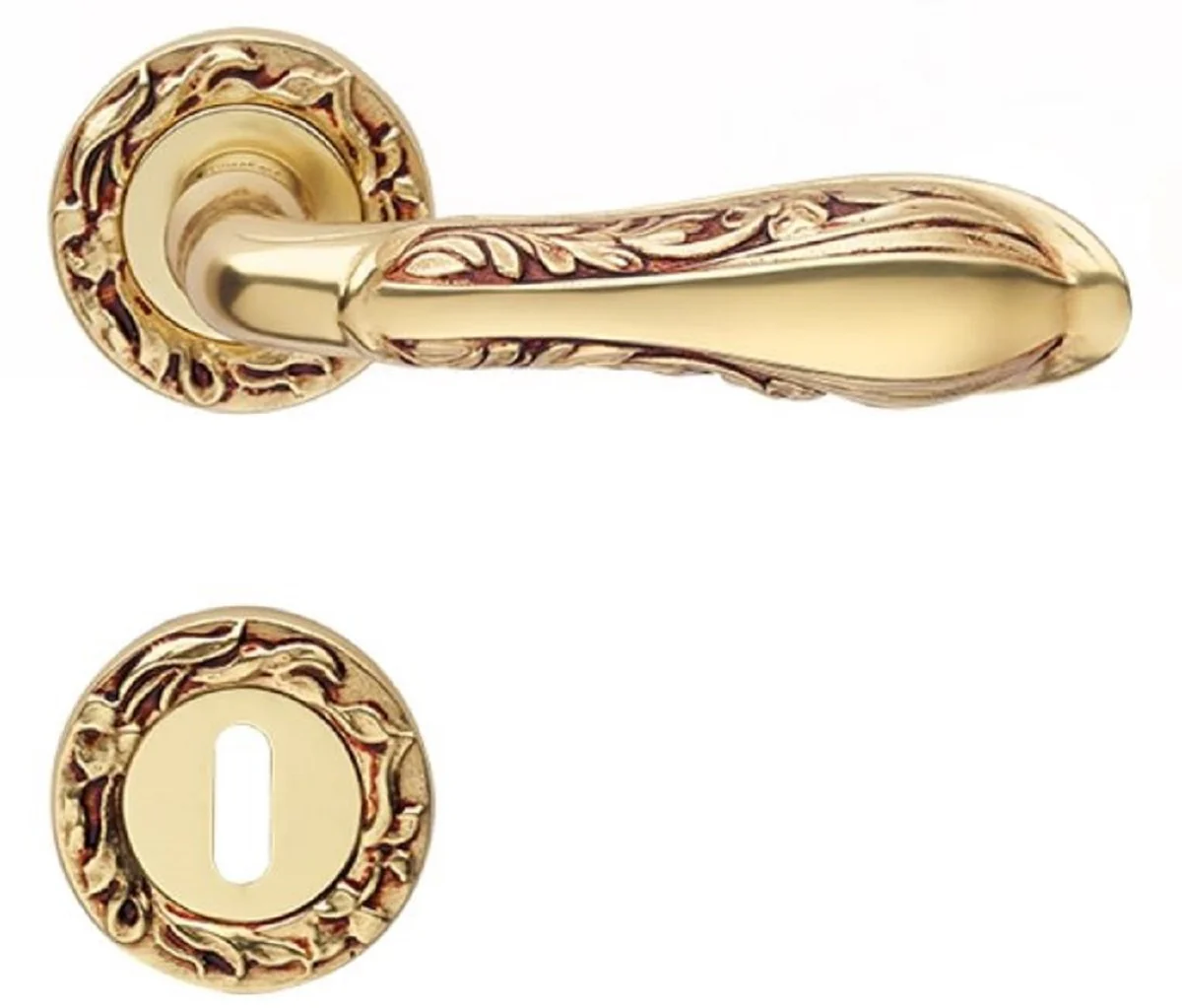 Art Nouveau door handle set French gold 15 x H. 5.3 cm - Baroque & Art Nouveau door handles