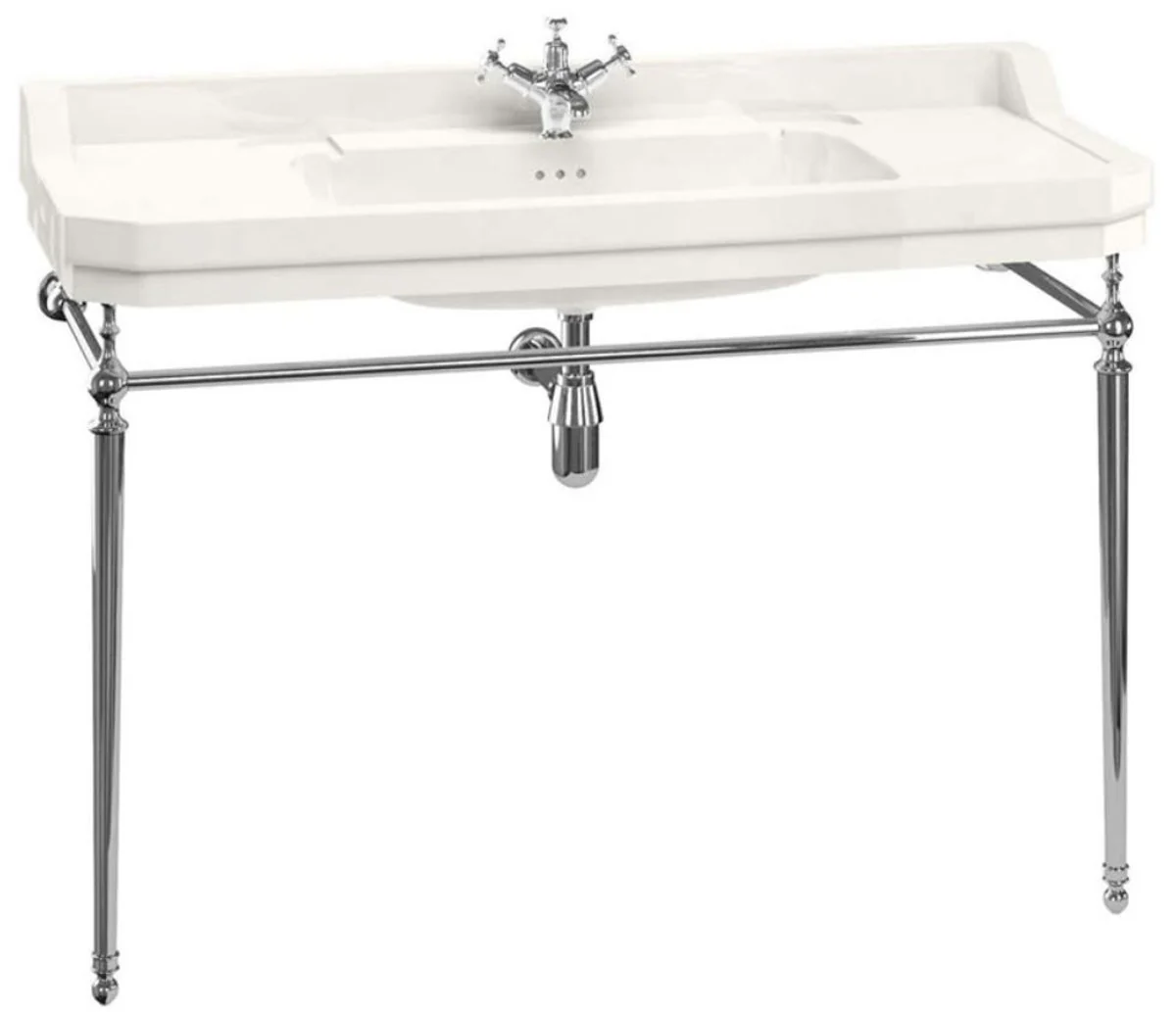 Luxury Art Nouveau washbasin 121 x 51 x H. 90 cm - Various colors - Porcelain 1-hole standing washbasin with base frame - Bathroom furniture