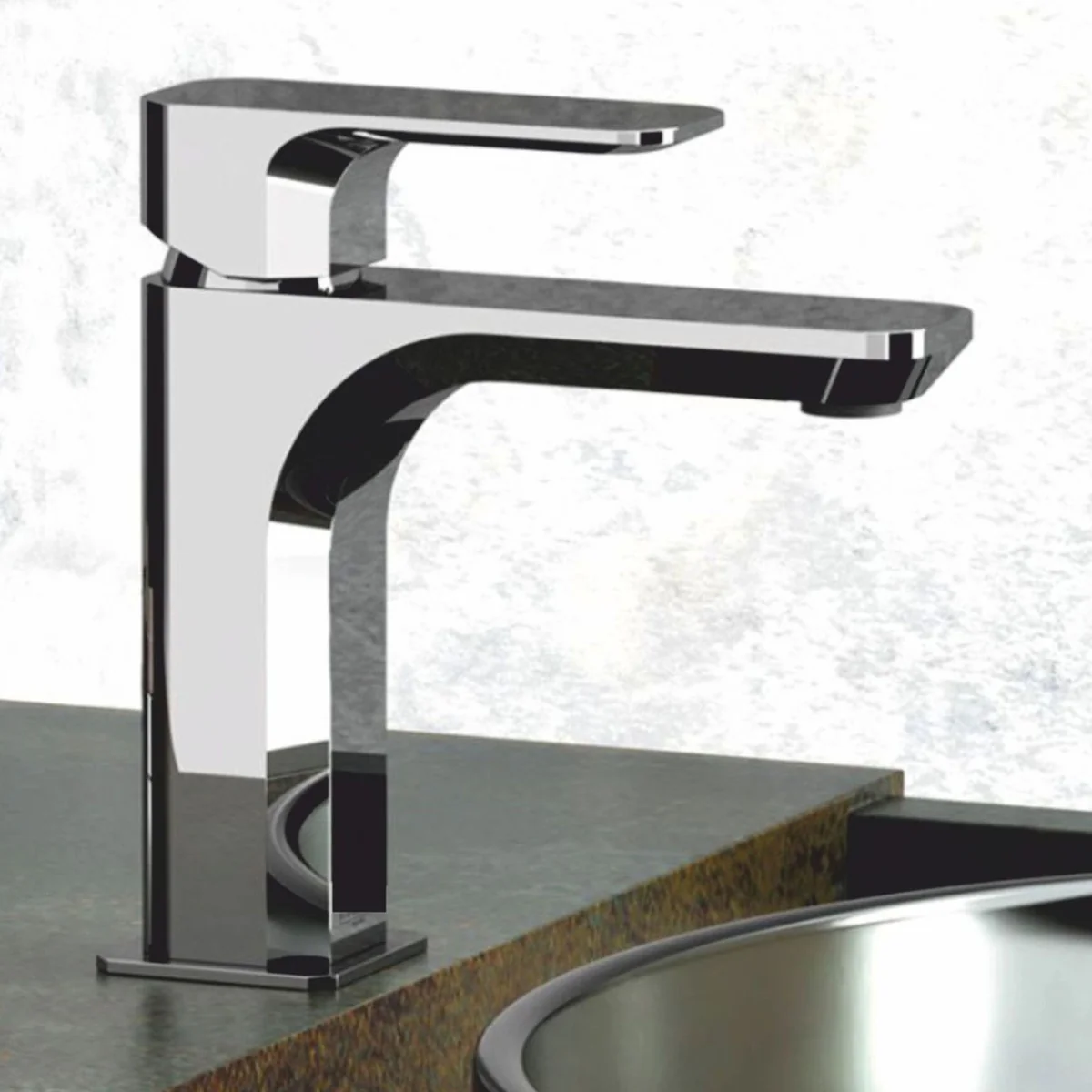 Luxus Waschtischarmatur Chrom H. 16,7 cm - Badezimmer Accessoires - Made in Italy