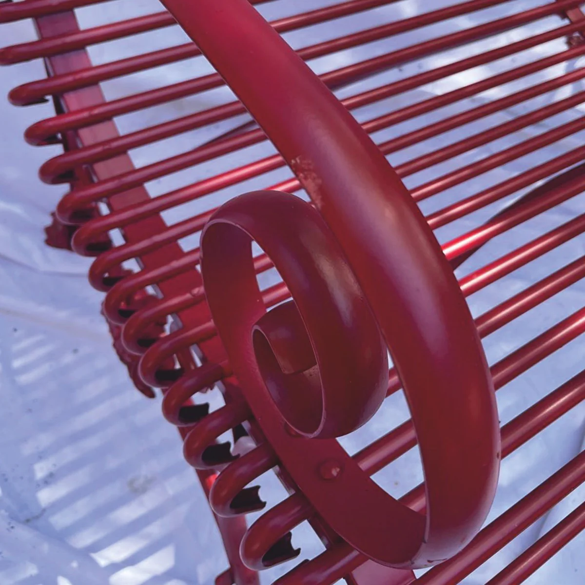 Art Nouveau garden bench dark red 120 cm - Baroque & Art Nouveau garden furniture