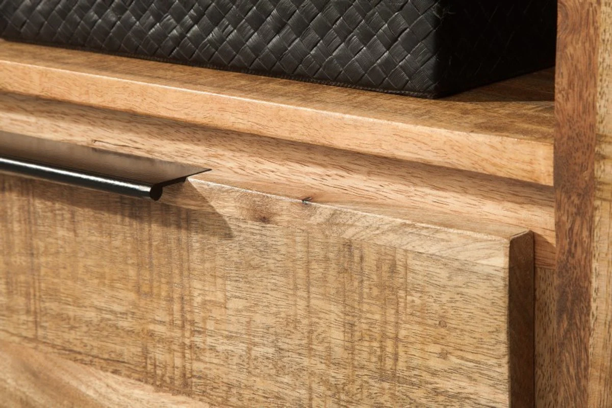 Designer TV cabinet natural W.130cm x H.45cm x D.45cm - sideboard - chest of drawers - handmade from solid mango wood!