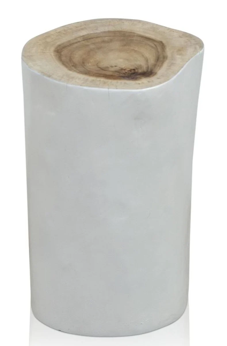 Living room stool / side table white Ø 27 x H. 45 cm - luxury furniture