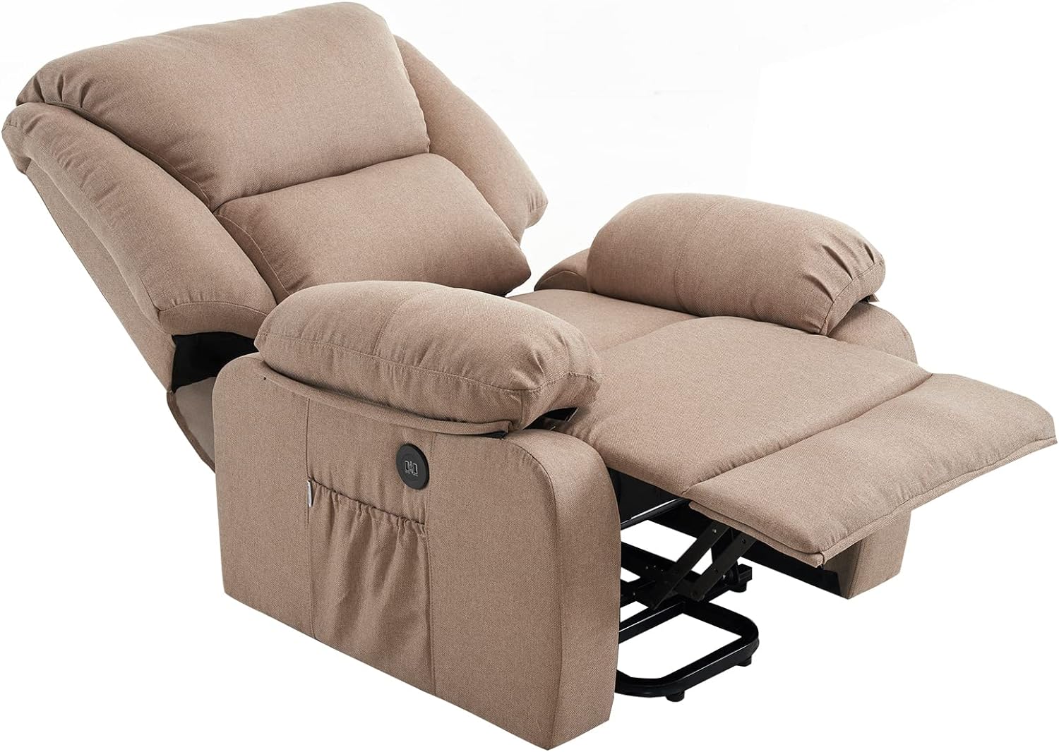 ECODE Sill n de Masaje Relax Elevador Levantapersonas Stelvio, Reclinaci n El ctrica 160, Funci n Calor, Programas Auto, Vibro Ondulaci n, 2 Puertos USB de Recarga, A++, ECO-8520UP (Beige)