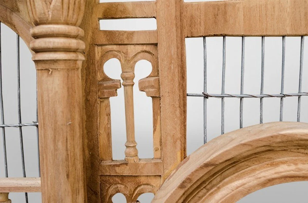 Baroque bird palace hand carved from mahogany wood H250cm - bird house bird cage antique style