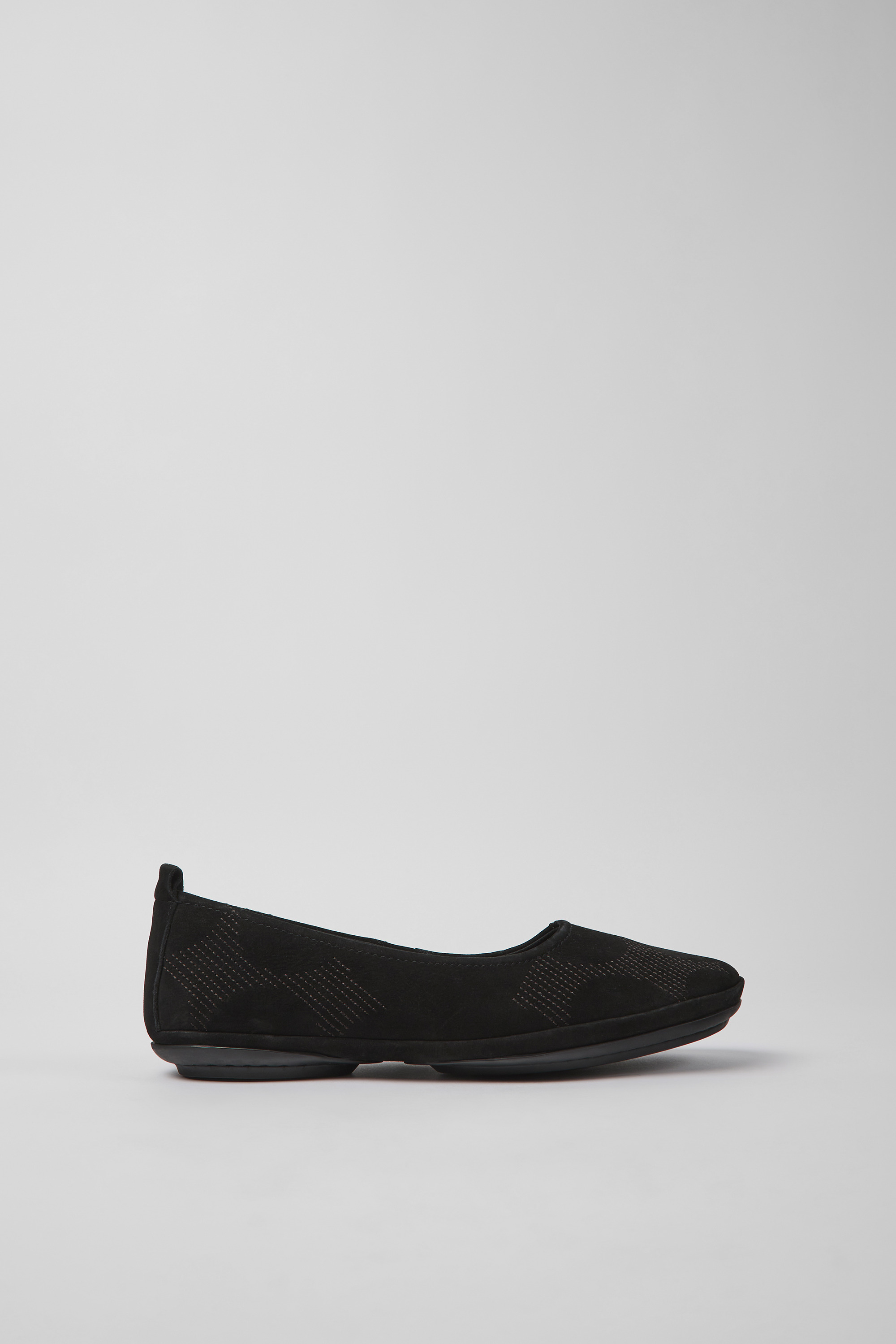 Twins - Black Nubuck Ballerinas für Frauen