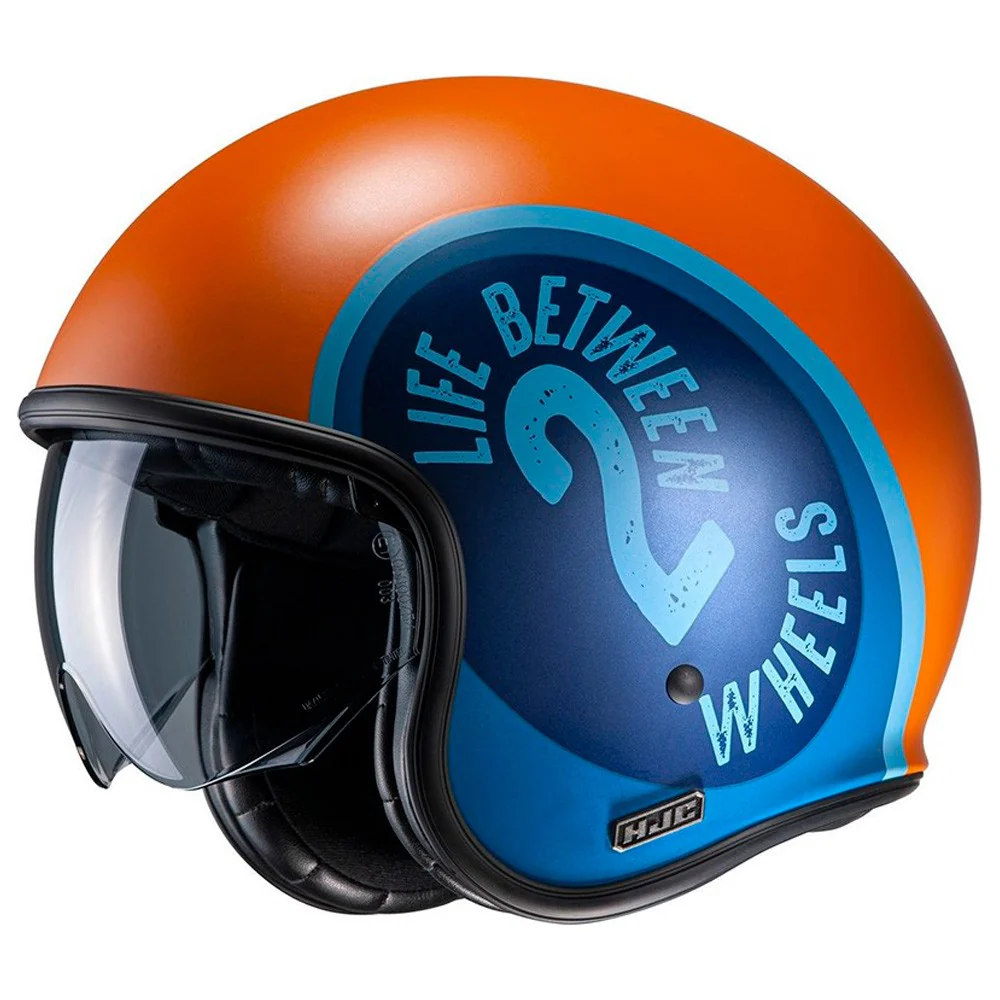 HJC V30 HARVEY JET HELMET BLACK / ORANGE