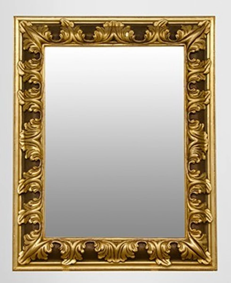 Pompous baroque mirror rectangular gold 157 x 124 cm