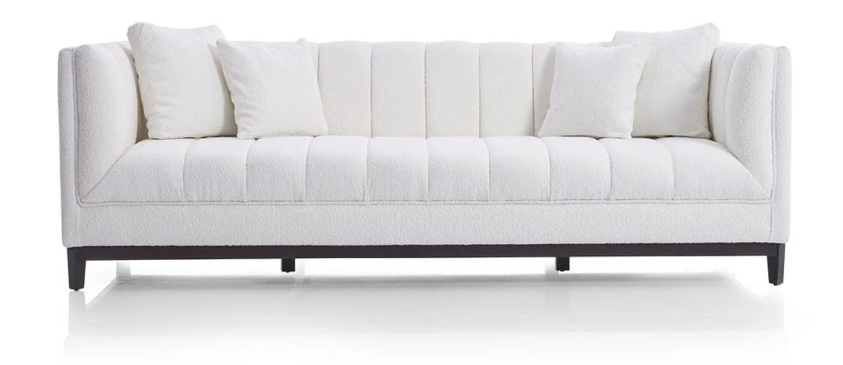Luxury sofa white / black 240 x 90 x H. 80 cm - living room sofa - hotel sofa - living room furniture - hotel furniture - luxury furniture - luxury furnishings