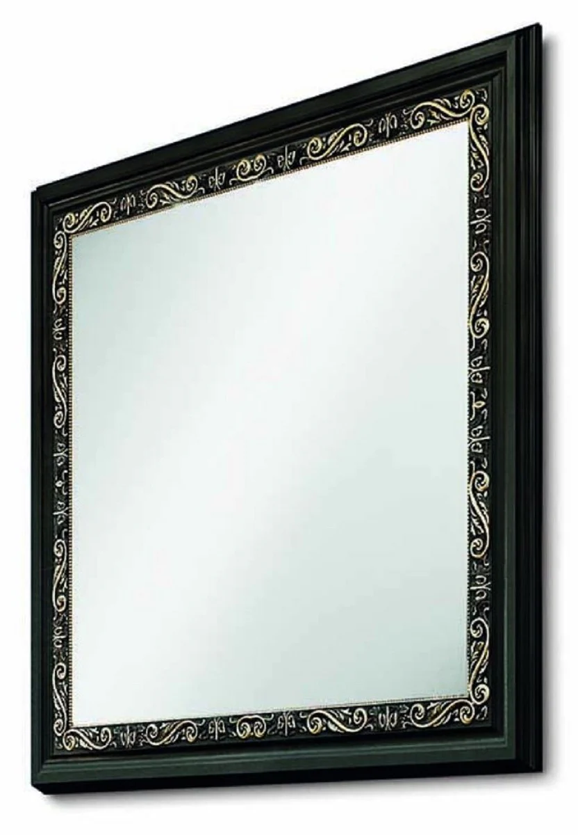 Luxury baroque mirror black / gold 146.5 cm - Made in Italy