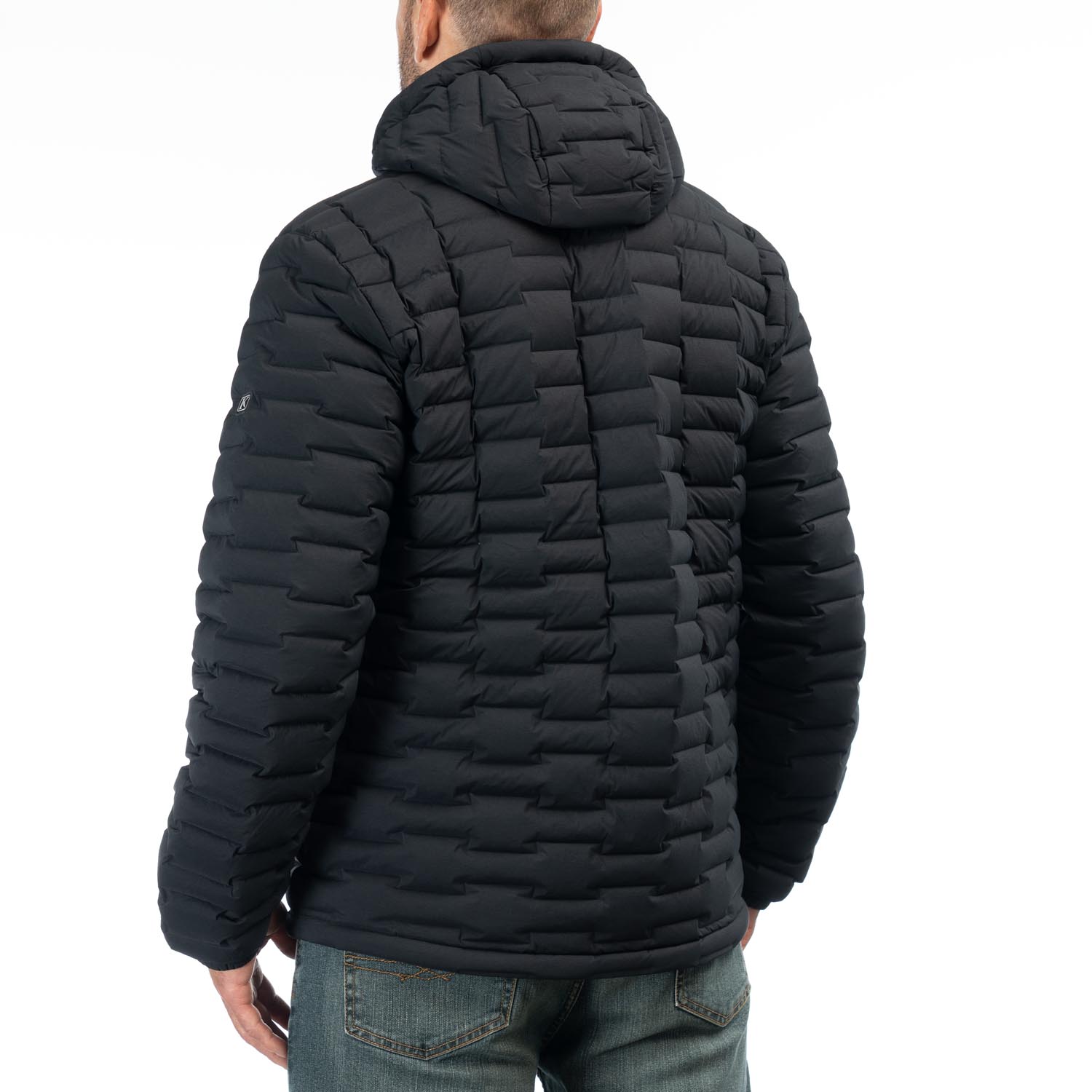 Boulder stretch down jacket with hood