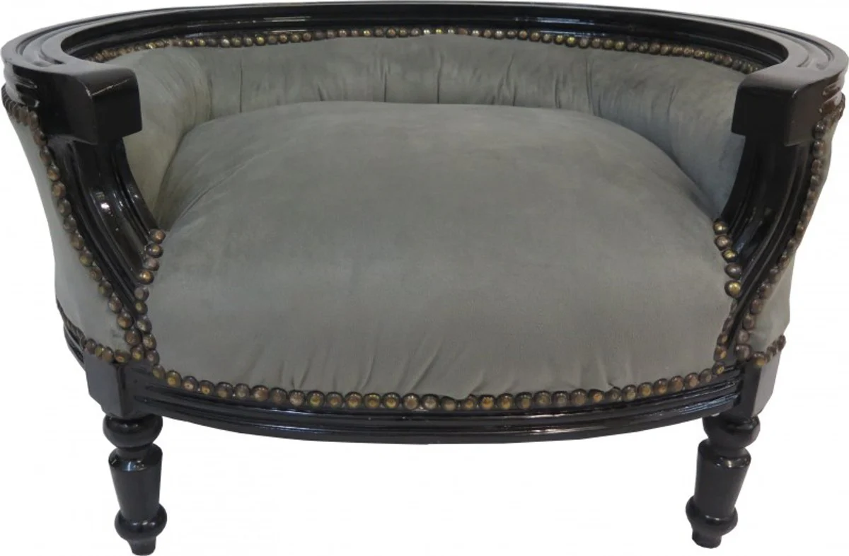 Baroque Dog & Cat Sofa Grey/Black Dog Bed & Cat Bed