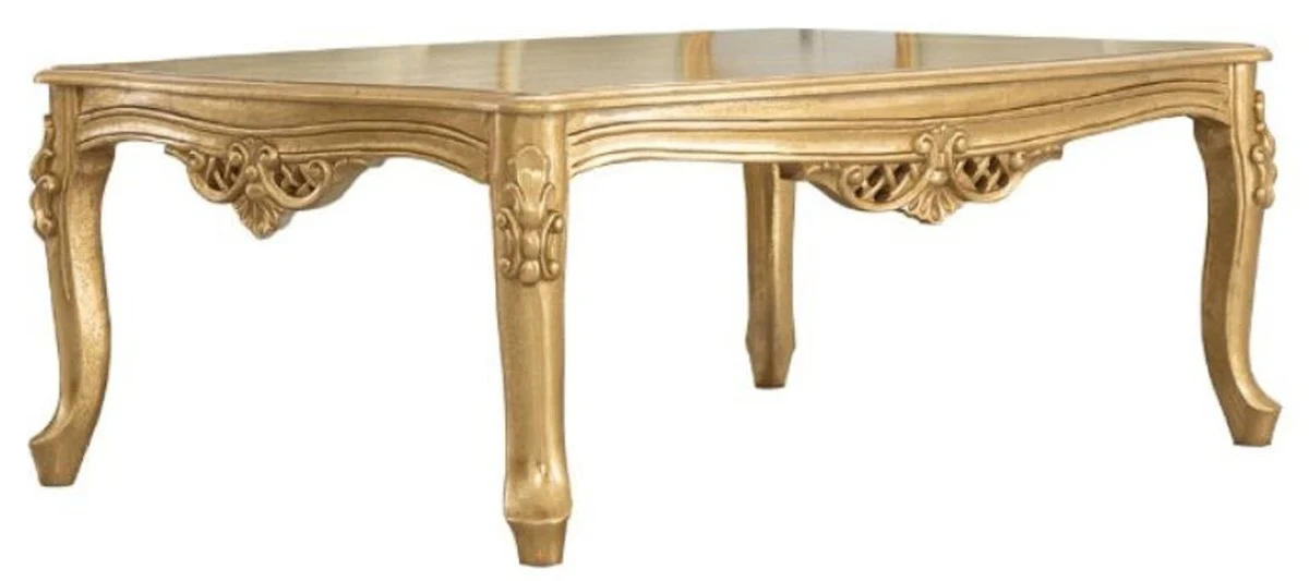 Luxury Baroque Solid Wood Coffee Table Gold - Handmade Baroque Style Living Room Table - Baroque Living Room Furniture