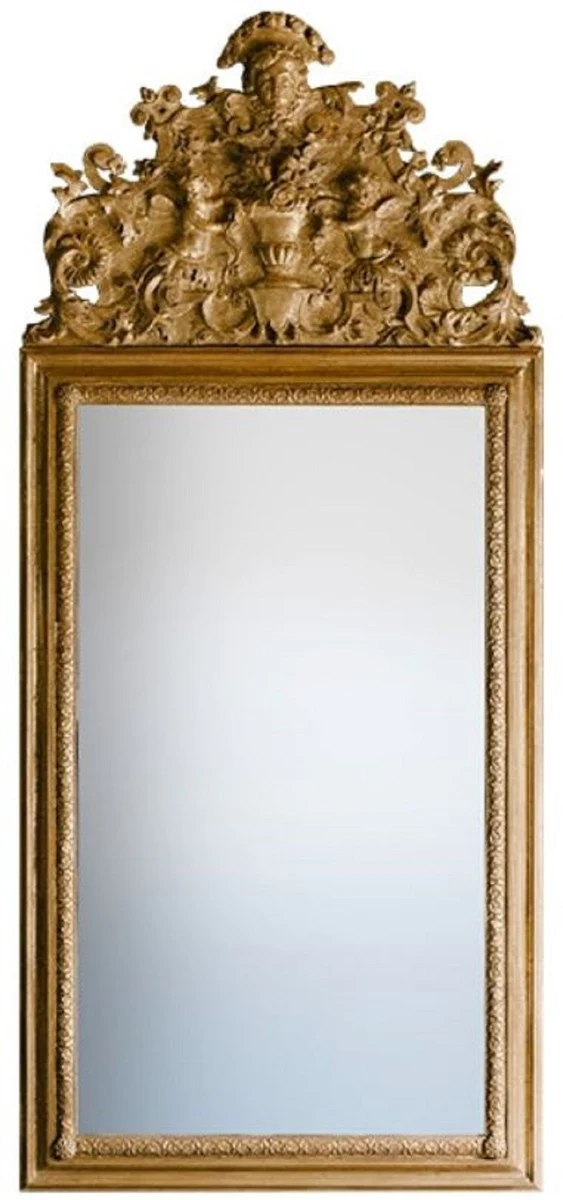 Baroque mirror gold 93 x H. 207 cm - Magnificent handmade wall mirror with beautiful decorations