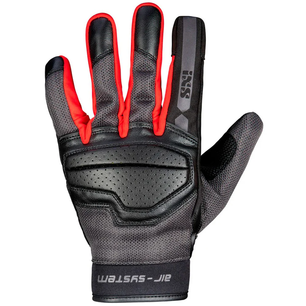 IXS CLASSIC EVO AIR SUMMER GLOVES - BLACK / GRAY / RED