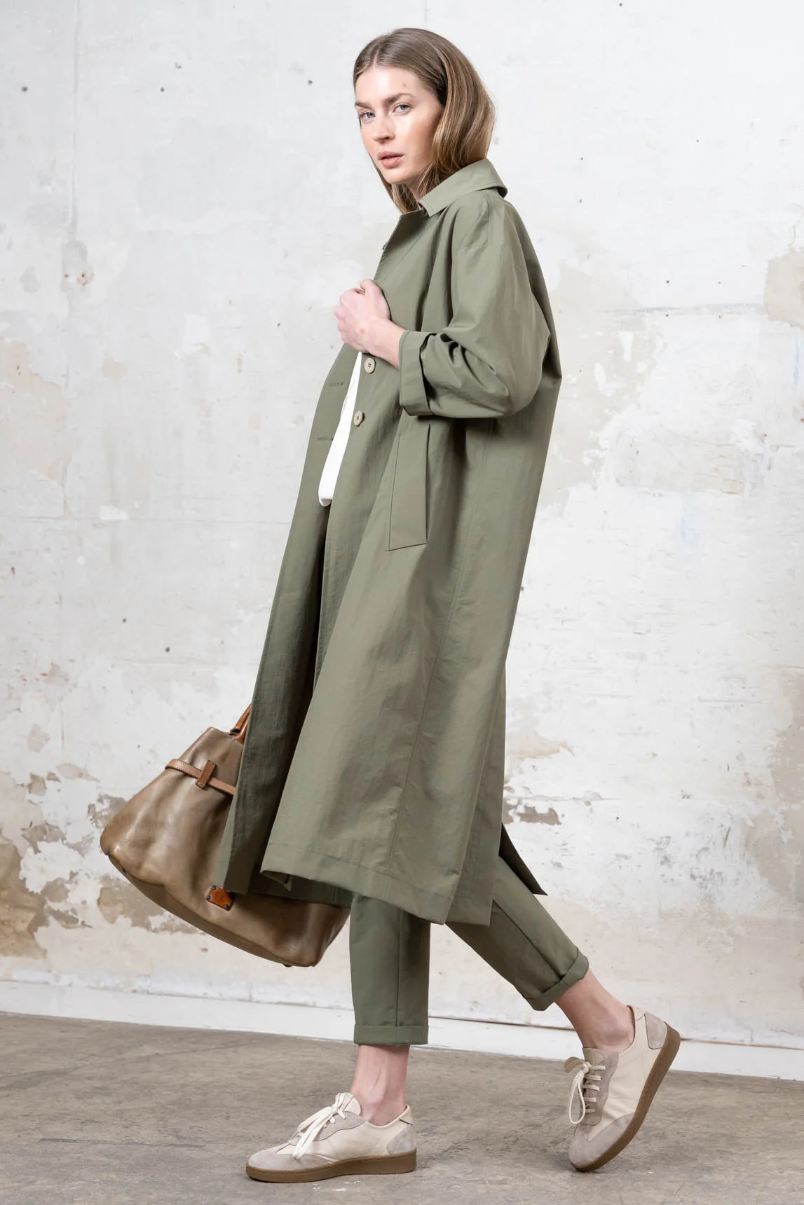 Rivera-Spanien Gabardina Elfenbeingrün