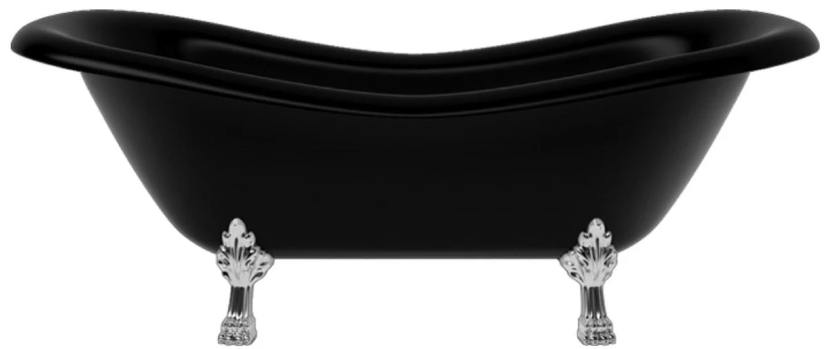 Art Nouveau bathtub black / silver 188 cm - Freestanding retro style bathtub