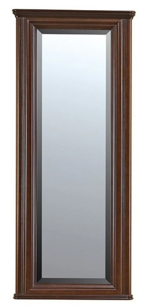 Luxury Art Nouveau mirror dark brown 63.6 x 6.5 x H. 151 cm - Rectangular solid wood wall mirror - Wardrobe mirror - Baroque & Art Nouveau wardrobe furniture