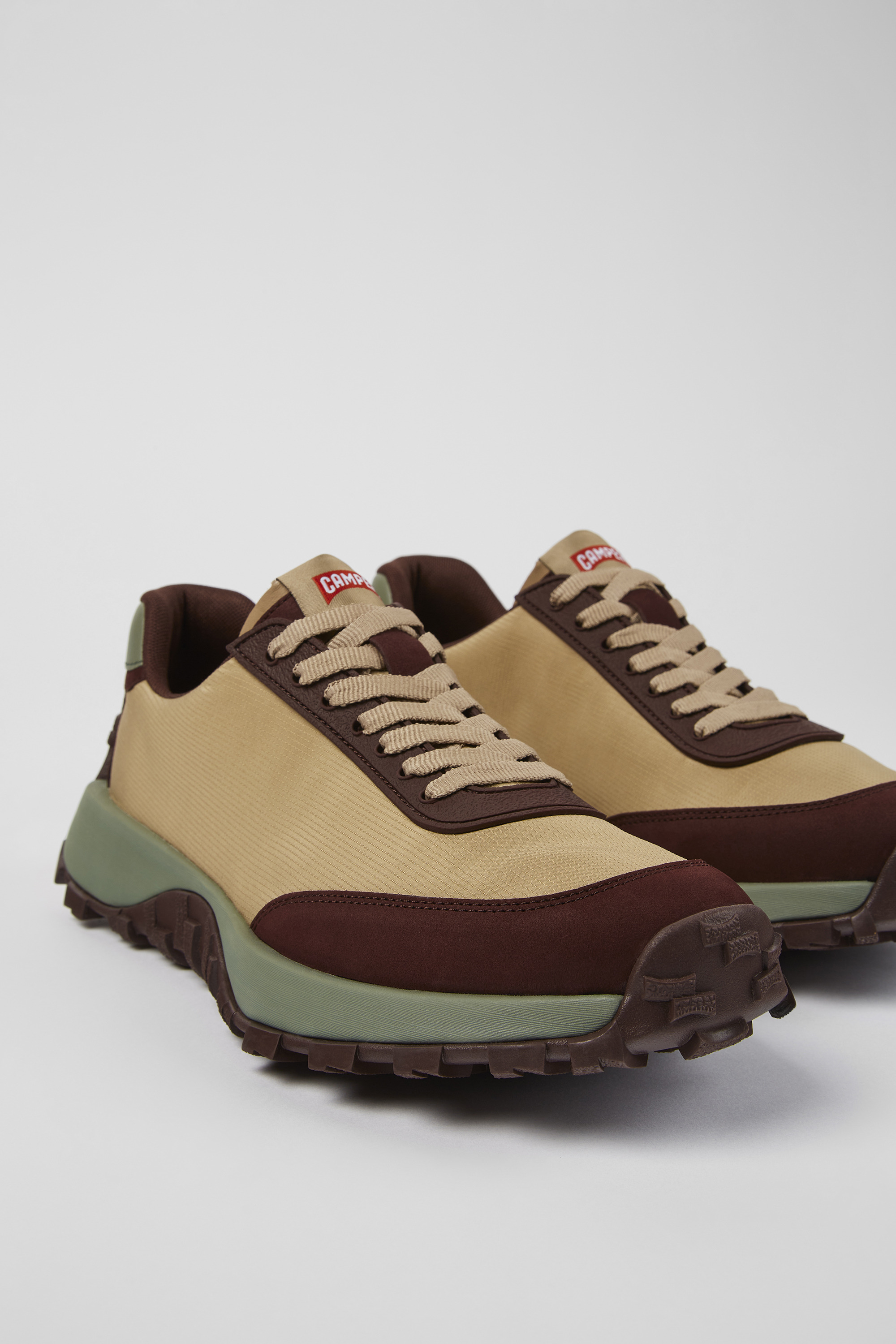 Drift Trail VIBRAM - Beige recyceltes PET und Nubuck Turnschuhe für Herren