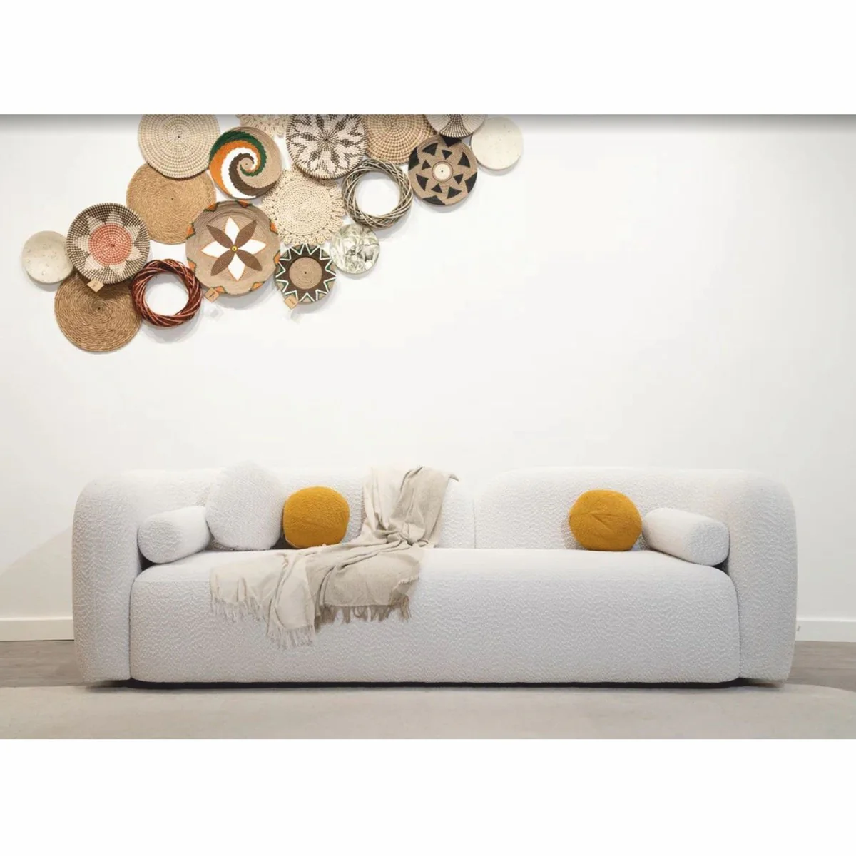 Luxus Wohzimmer & Hotel Sofa Weiß 240 cm - Luxus Möbel