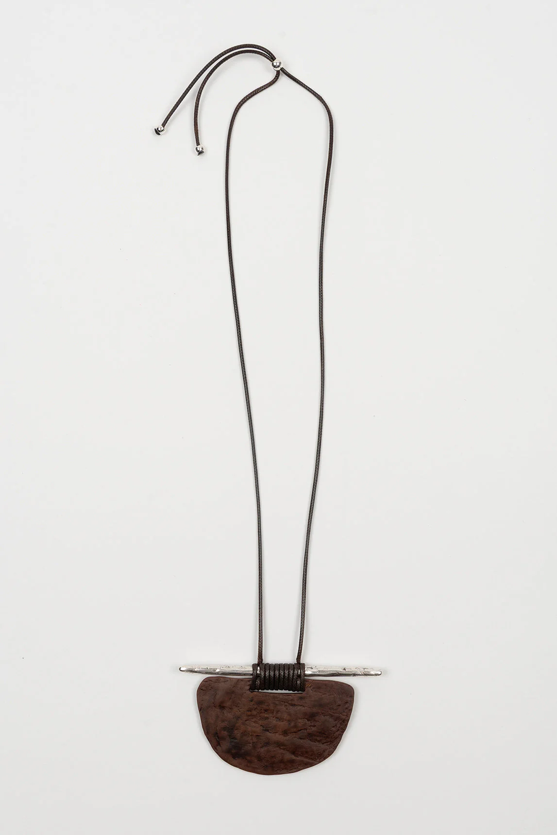 Rivera-Spanien Eclipse-Halskette aus Holz und Silber