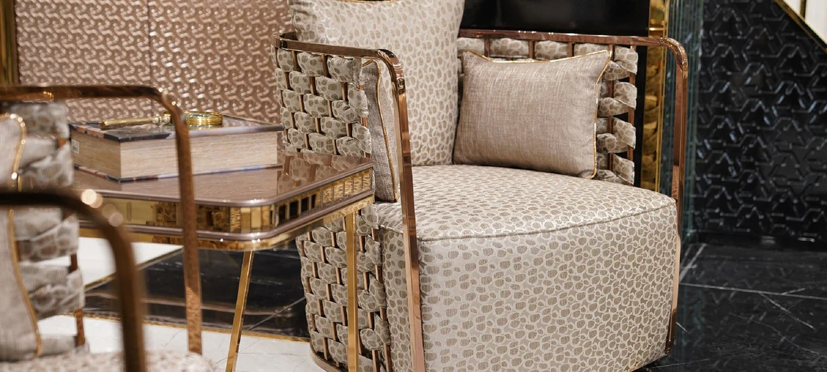 Luxury Side Table Gray / Gold - Square Living Room Side Table - Living Room Furniture - Hotel Furniture - Luxury Furniture