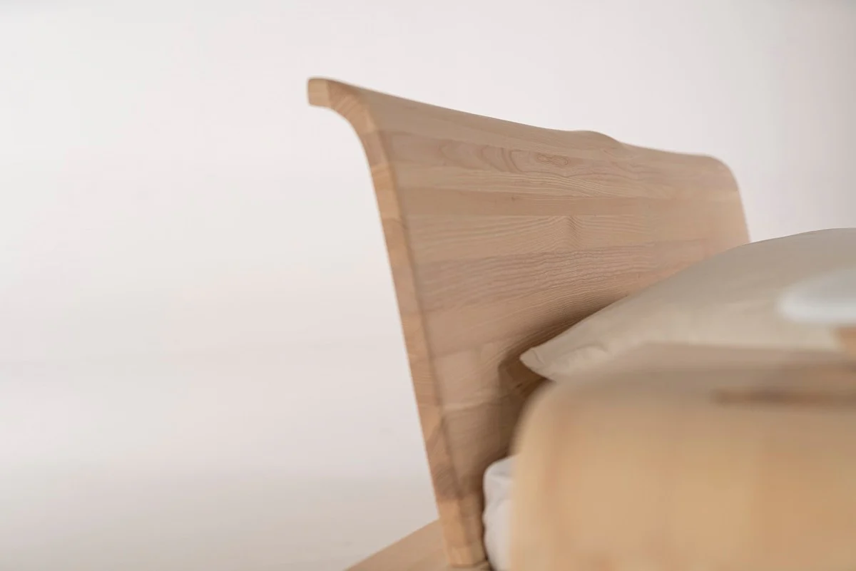 Luxury solid wood double bed natural colors - various sizes